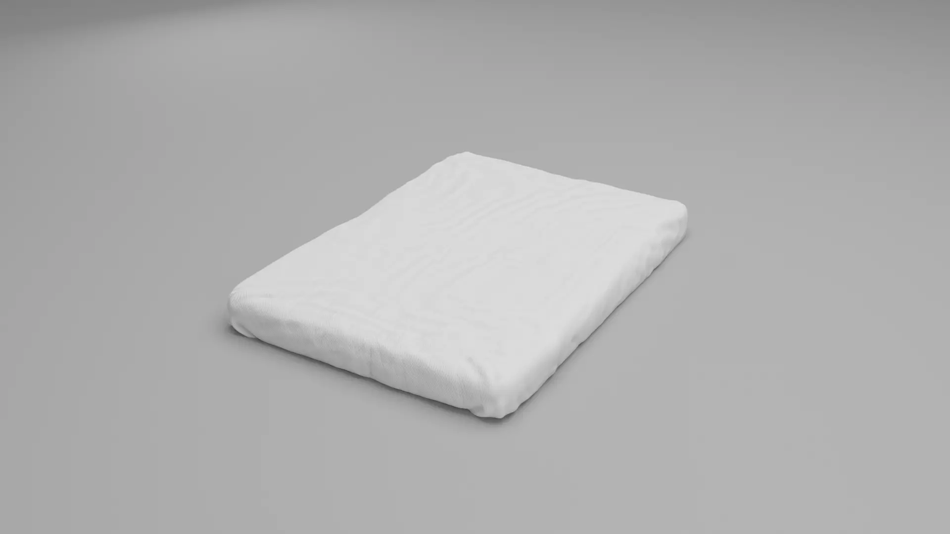 Mattress with a messy bed sheet 3D model_0