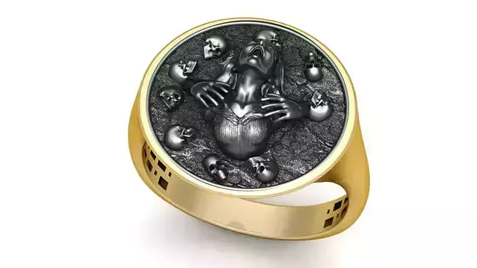 Skull Ring Hell Jewelry