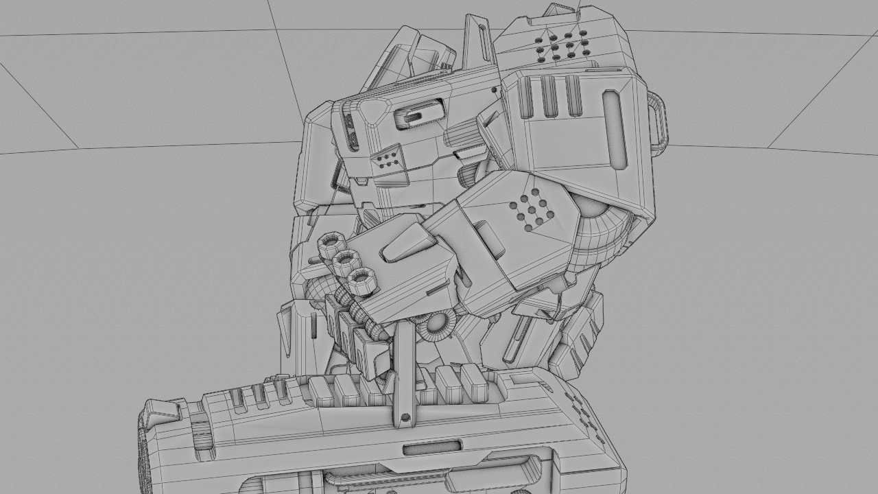BIOMECH BOT RIGGED 3D model_36