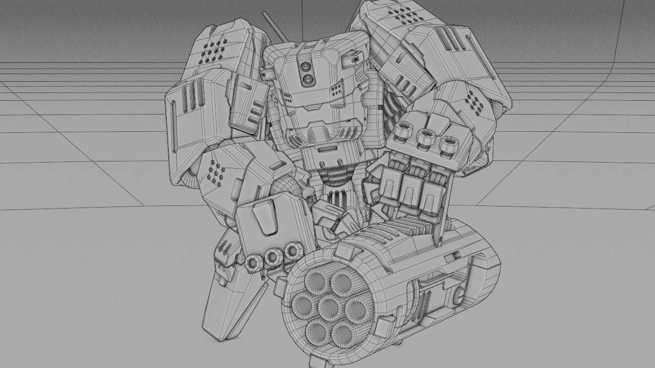 BIOMECH BOT RIGGED 3D model_39