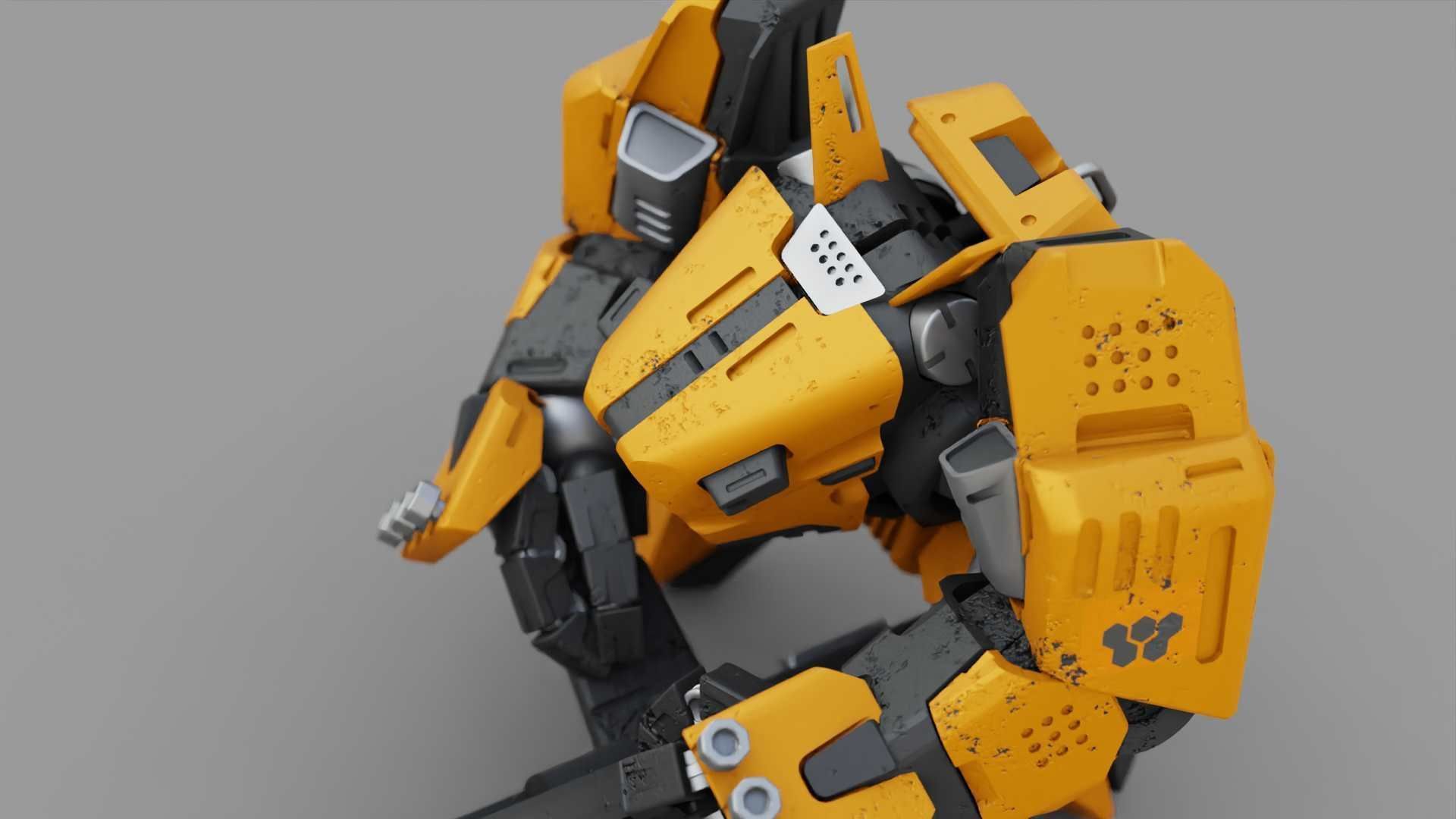 BIOMECH BOT RIGGED 3D model_28