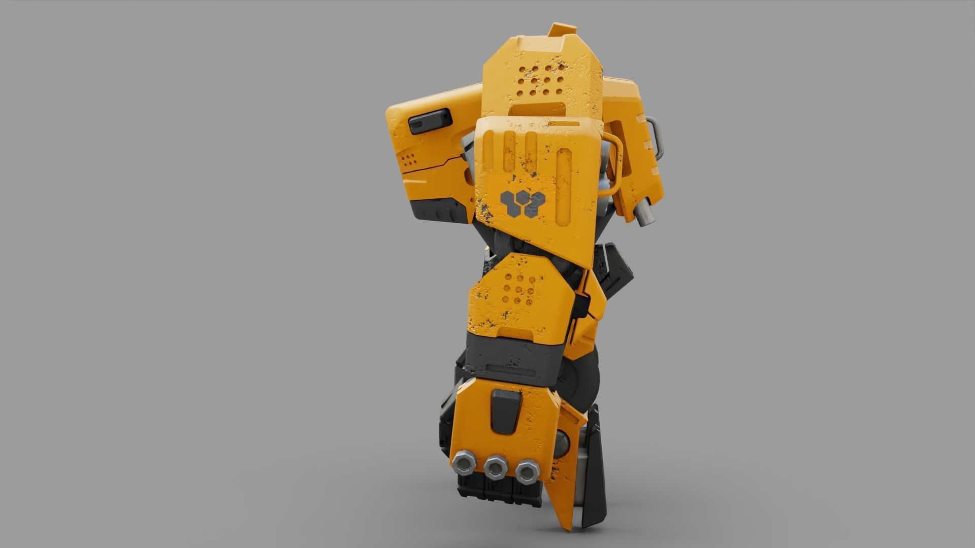BIOMECH BOT RIGGED 3D model_20