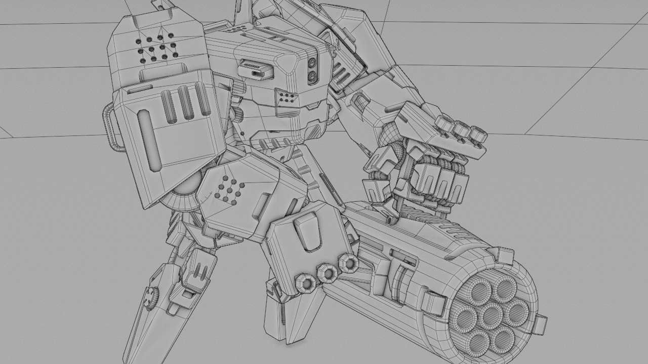 BIOMECH BOT RIGGED 3D model_38