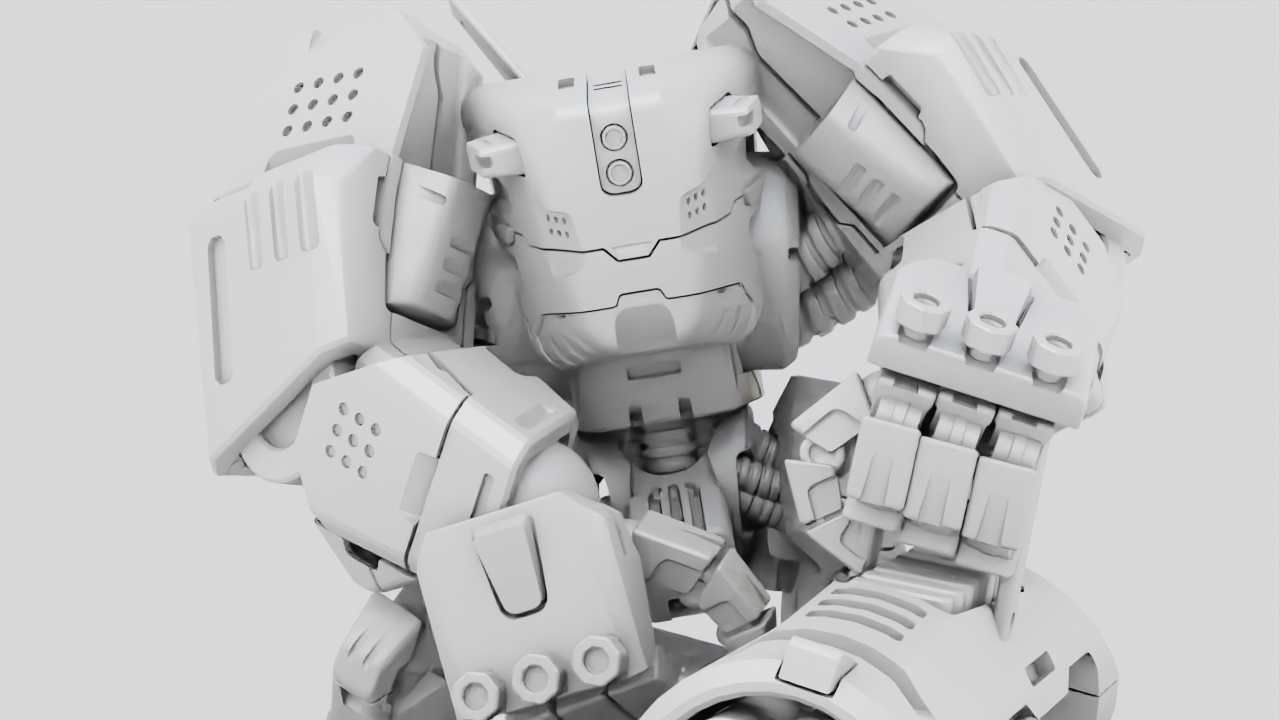 BIOMECH BOT RIGGED 3D model_30