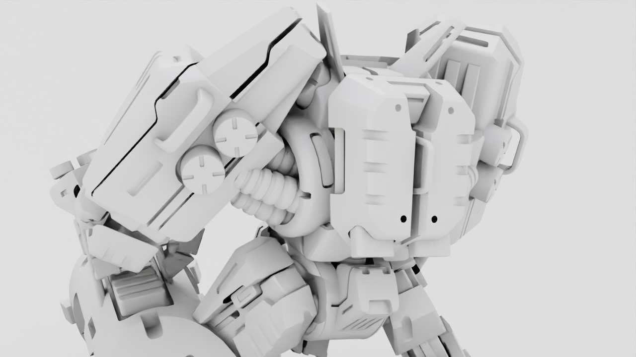 BIOMECH BOT RIGGED 3D model_32