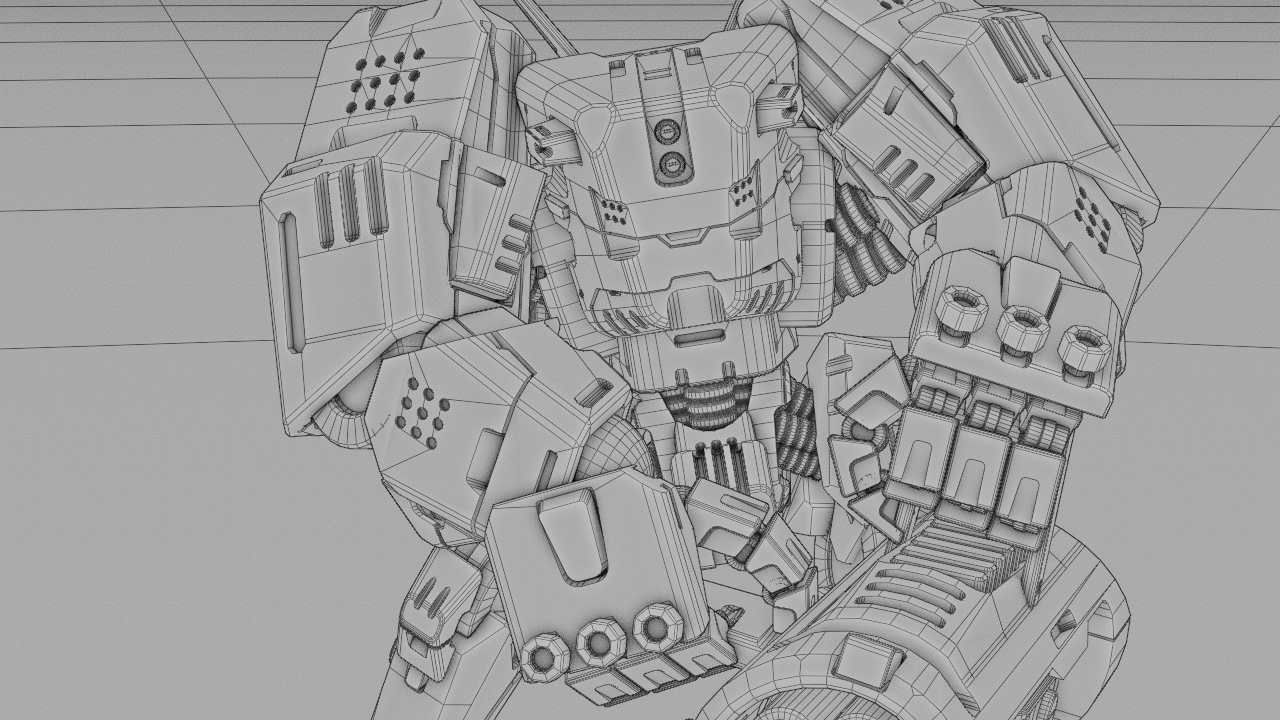 BIOMECH BOT RIGGED 3D model_35