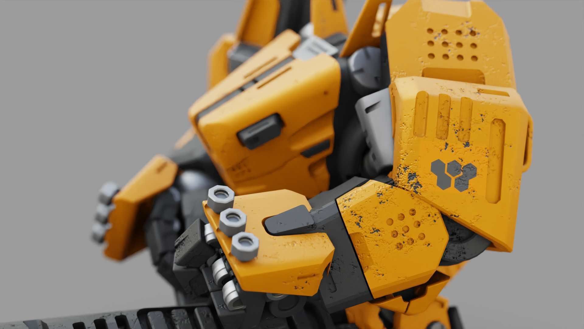 BIOMECH BOT RIGGED 3D model_24