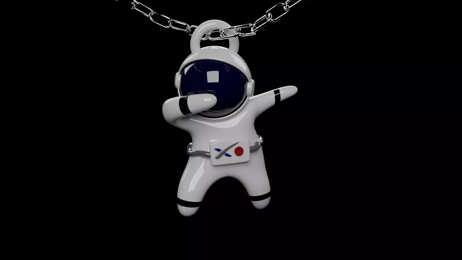 cute keychain Astronaut Dab Free 3D print model