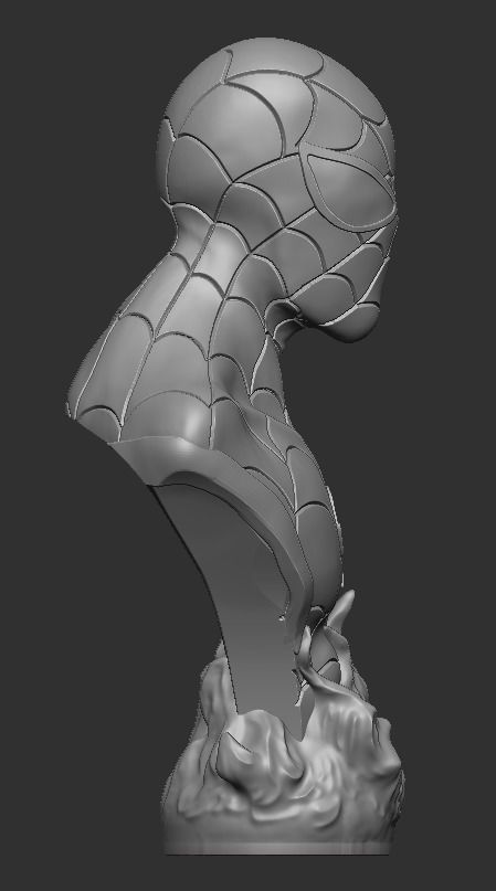SPIDER MAN BUST 3D print model_4