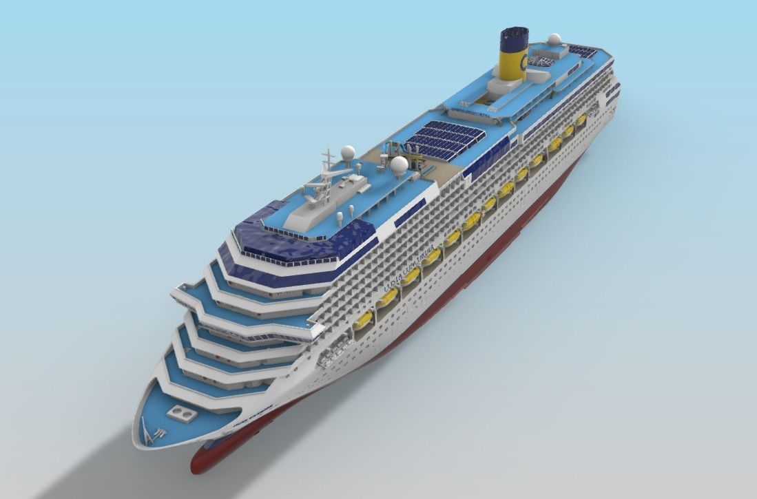 COSTA CONCORDIA cruise ship printable model 3D print model_3