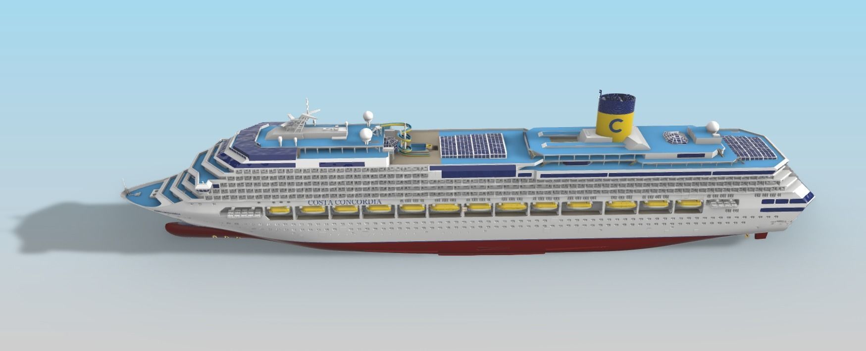 COSTA CONCORDIA cruise ship printable model 3D print model_5