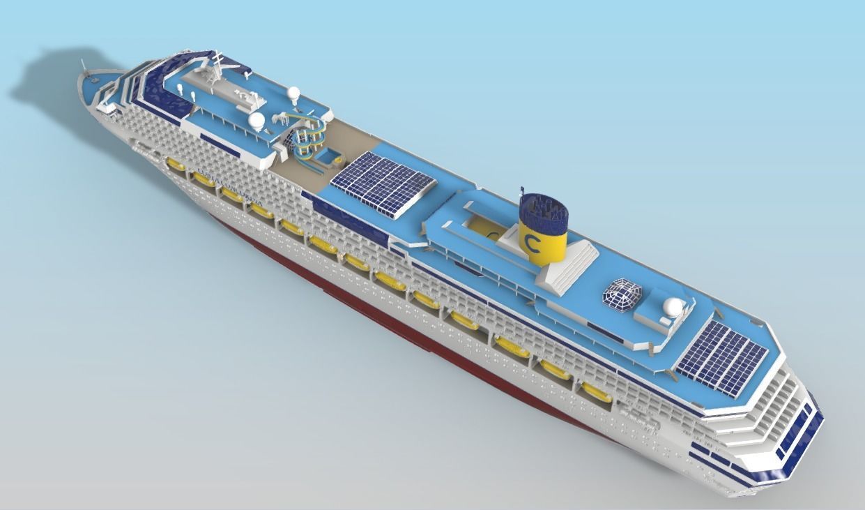 COSTA CONCORDIA cruise ship printable model 3D print model_4