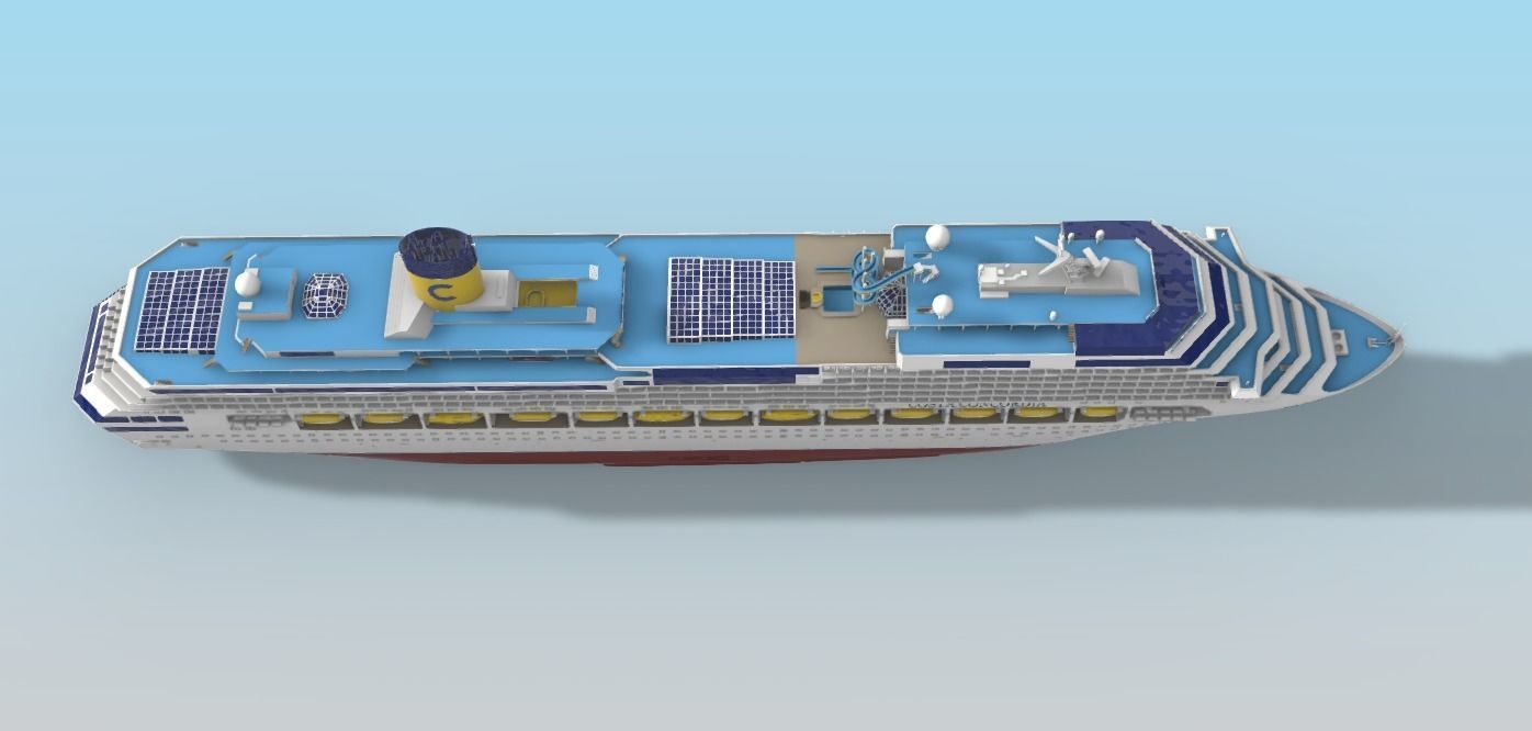 COSTA CONCORDIA cruise ship printable model 3D print model_8
