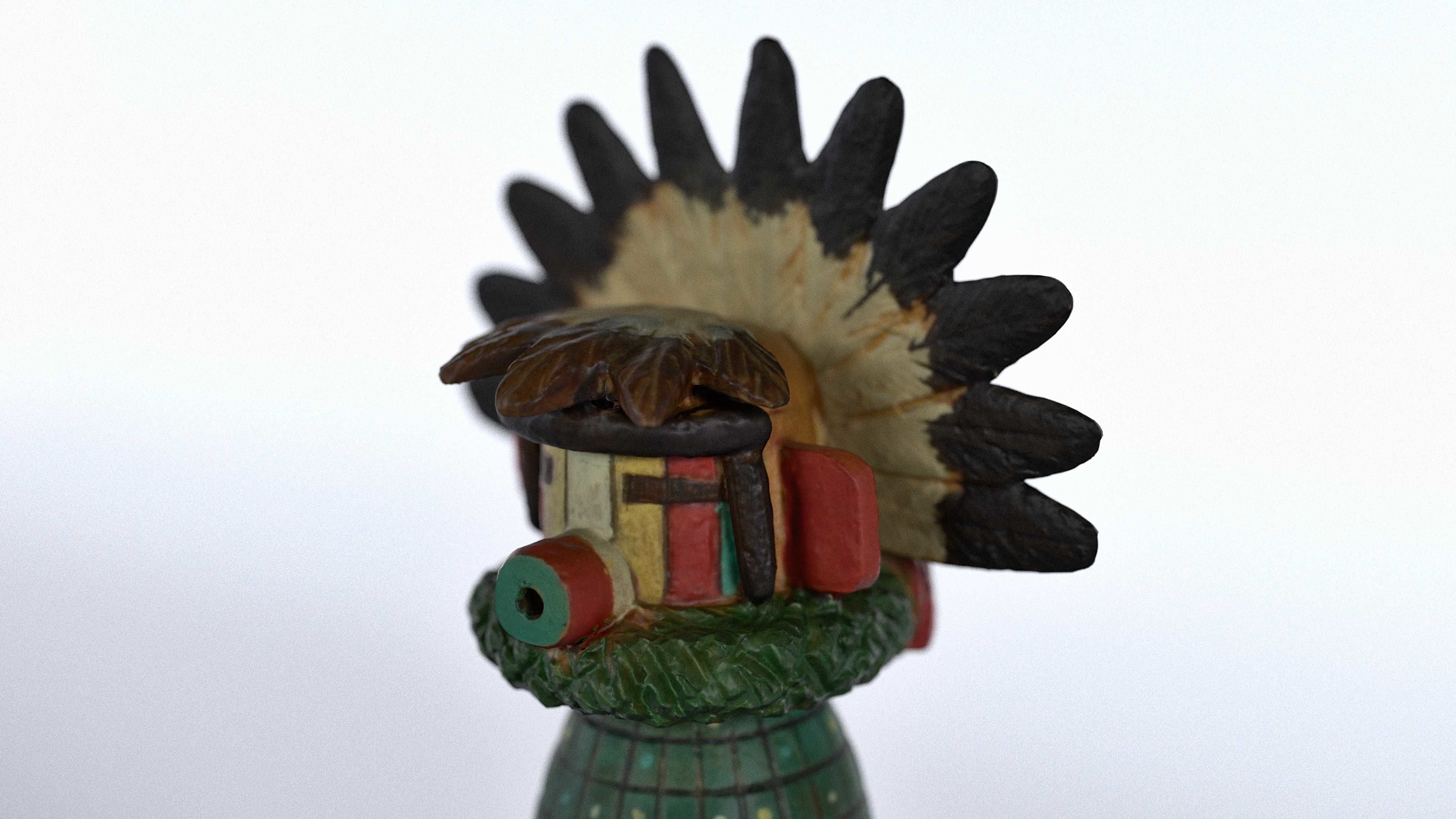 Kachina Doll 001 Low-poly 3D model_3