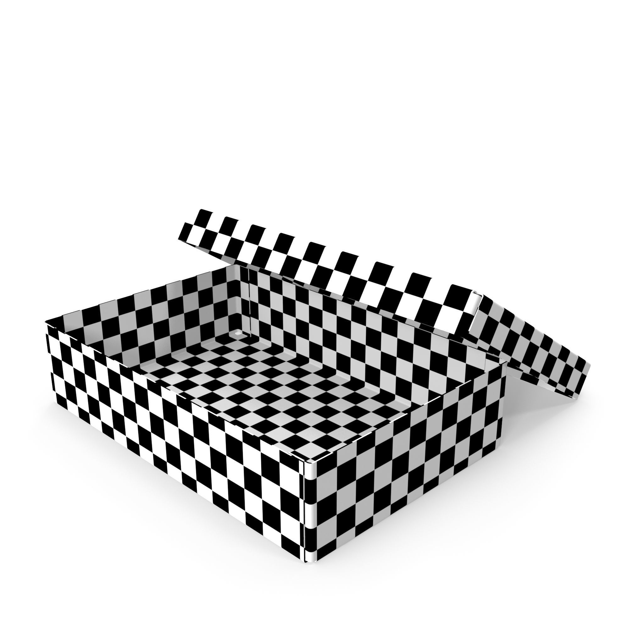 Cardboard box black 06 Low-poly 3D model_18