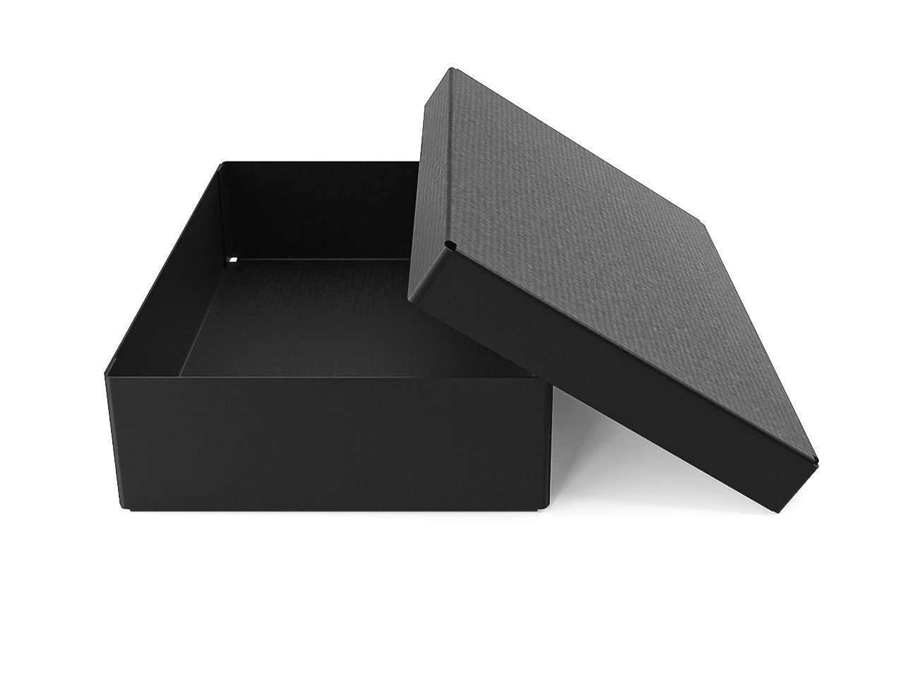 Cardboard box black 06 Low-poly 3D model_2