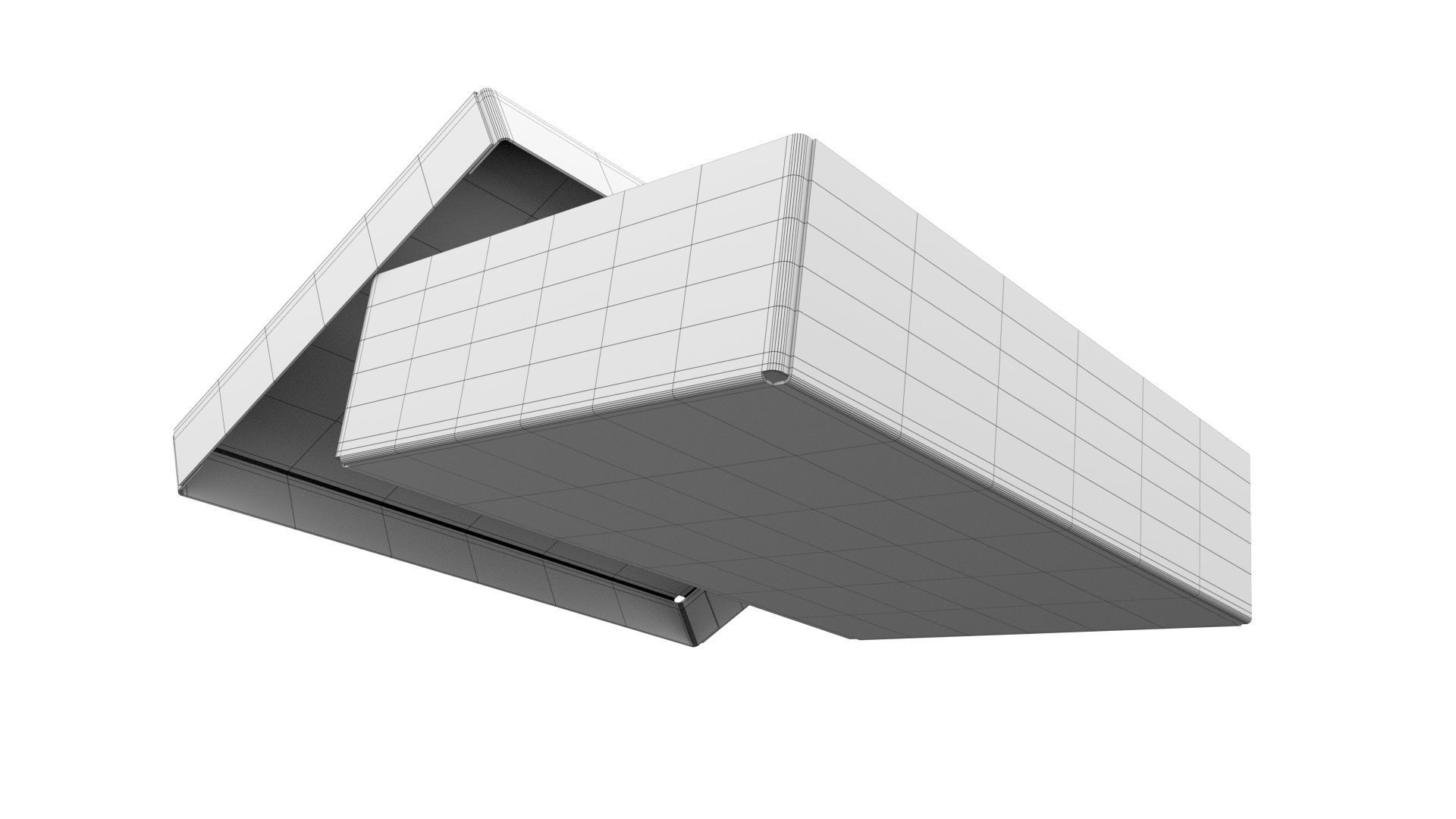 Cardboard box black 06 Low-poly 3D model_16