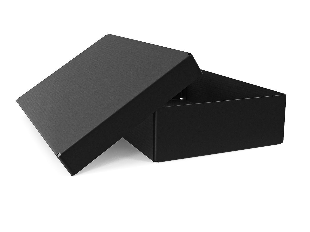 Cardboard box black 06 Low-poly 3D model_9