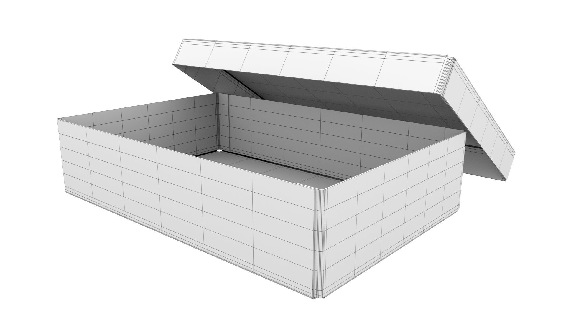 Cardboard box black 06 Low-poly 3D model_17