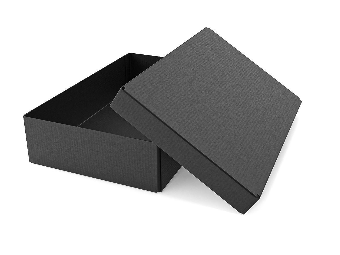 Cardboard box black 06 Low-poly 3D model_3