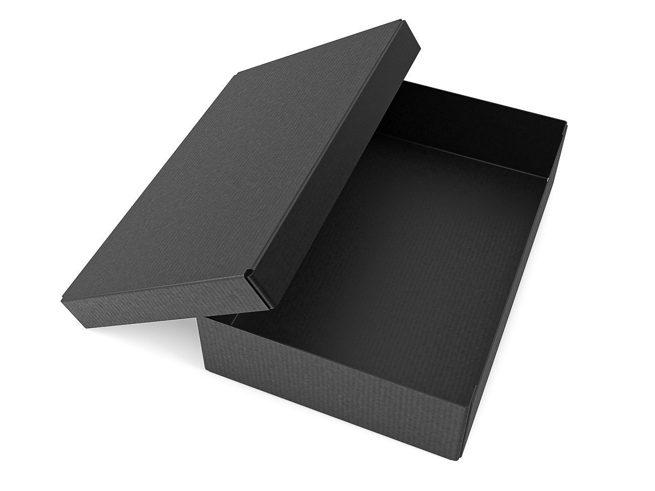 Cardboard box black 06 Low-poly 3D model_12