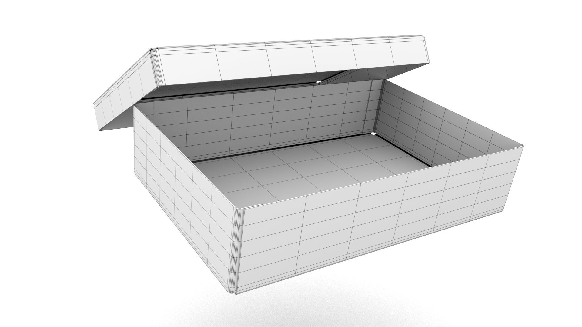 Cardboard box black 06 Low-poly 3D model_15