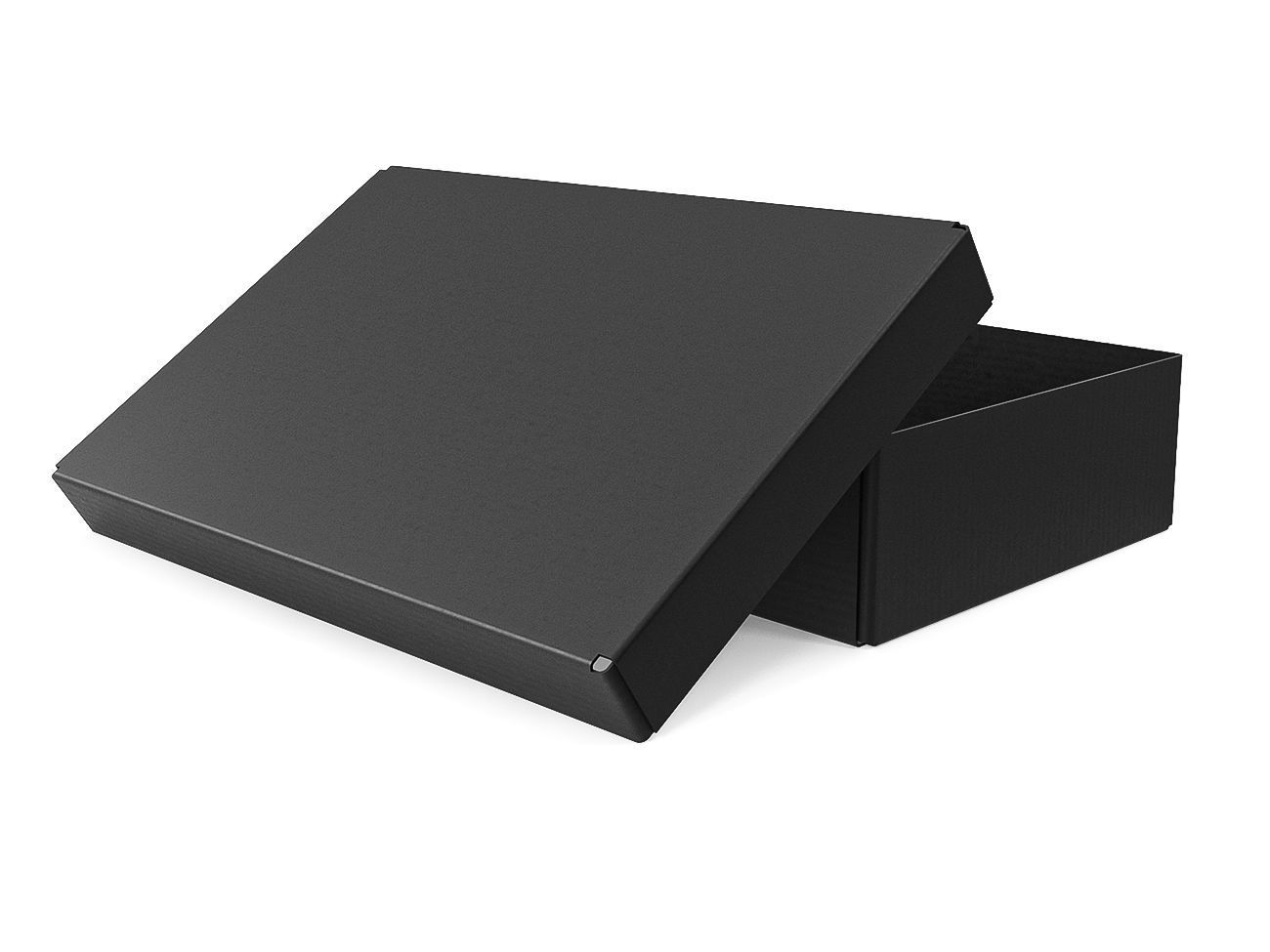 Cardboard box black 06 Low-poly 3D model_8