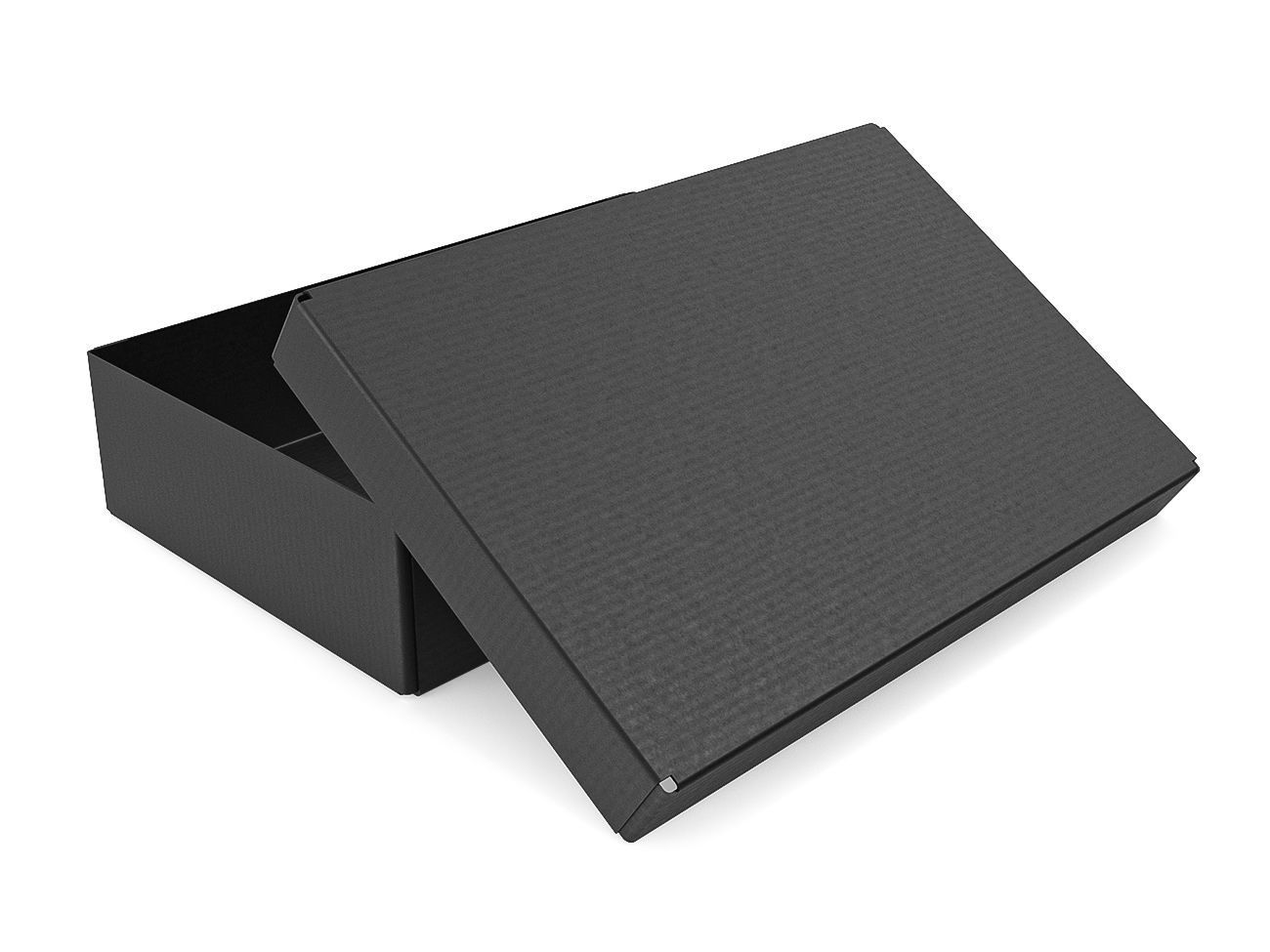 Cardboard box black 06 Low-poly 3D model_4