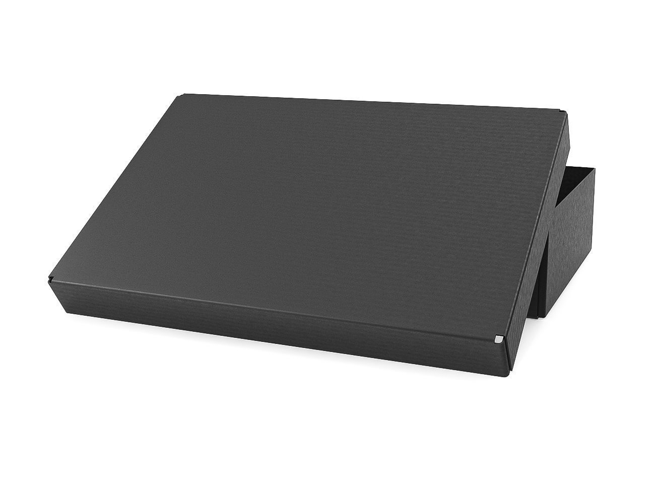 Cardboard box black 06 Low-poly 3D model_7