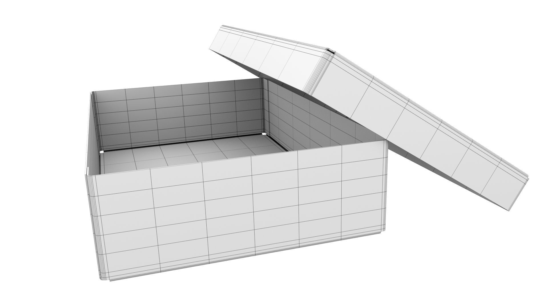 Cardboard box black 06 Low-poly 3D model_13