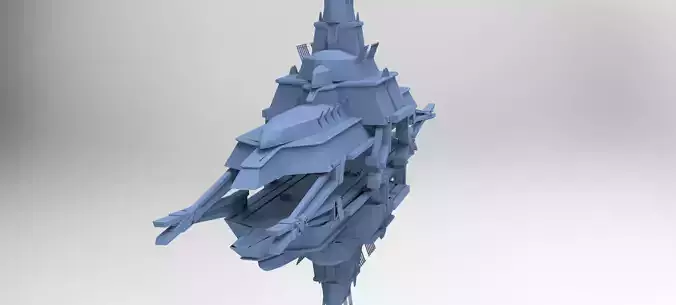 Floating cyberpunk tower 12