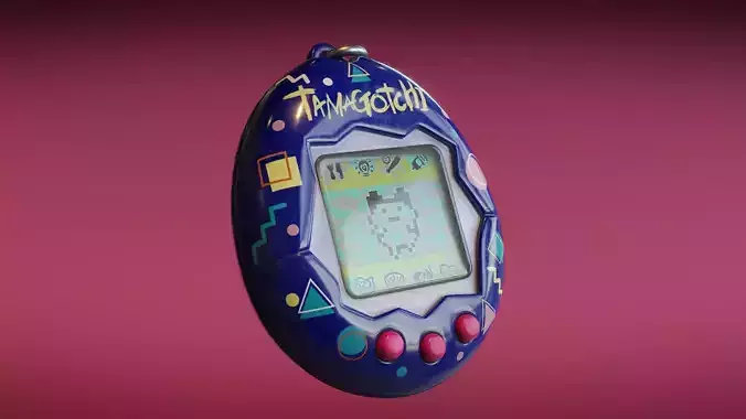 Tamagotchi Low-poly 3D model