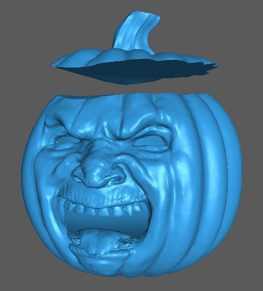Demon Jack-O-Lantern 3D print model_1