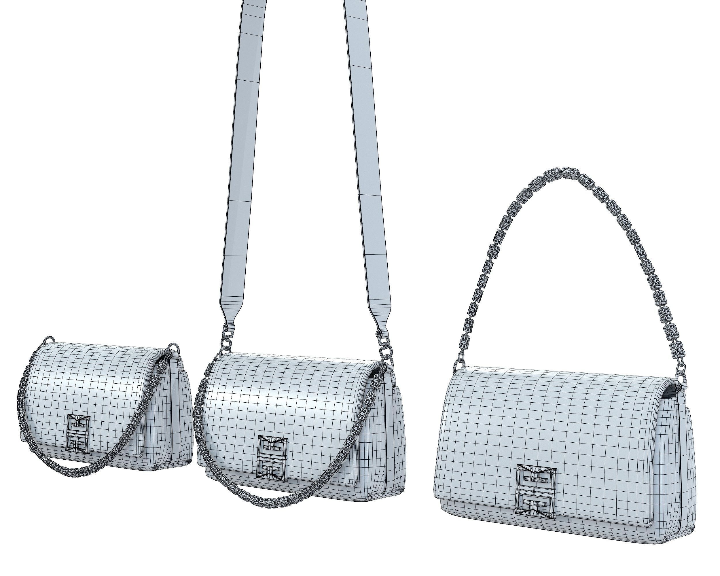 Givenchy Small 4G Soft Bag Low-poly 3D model_17