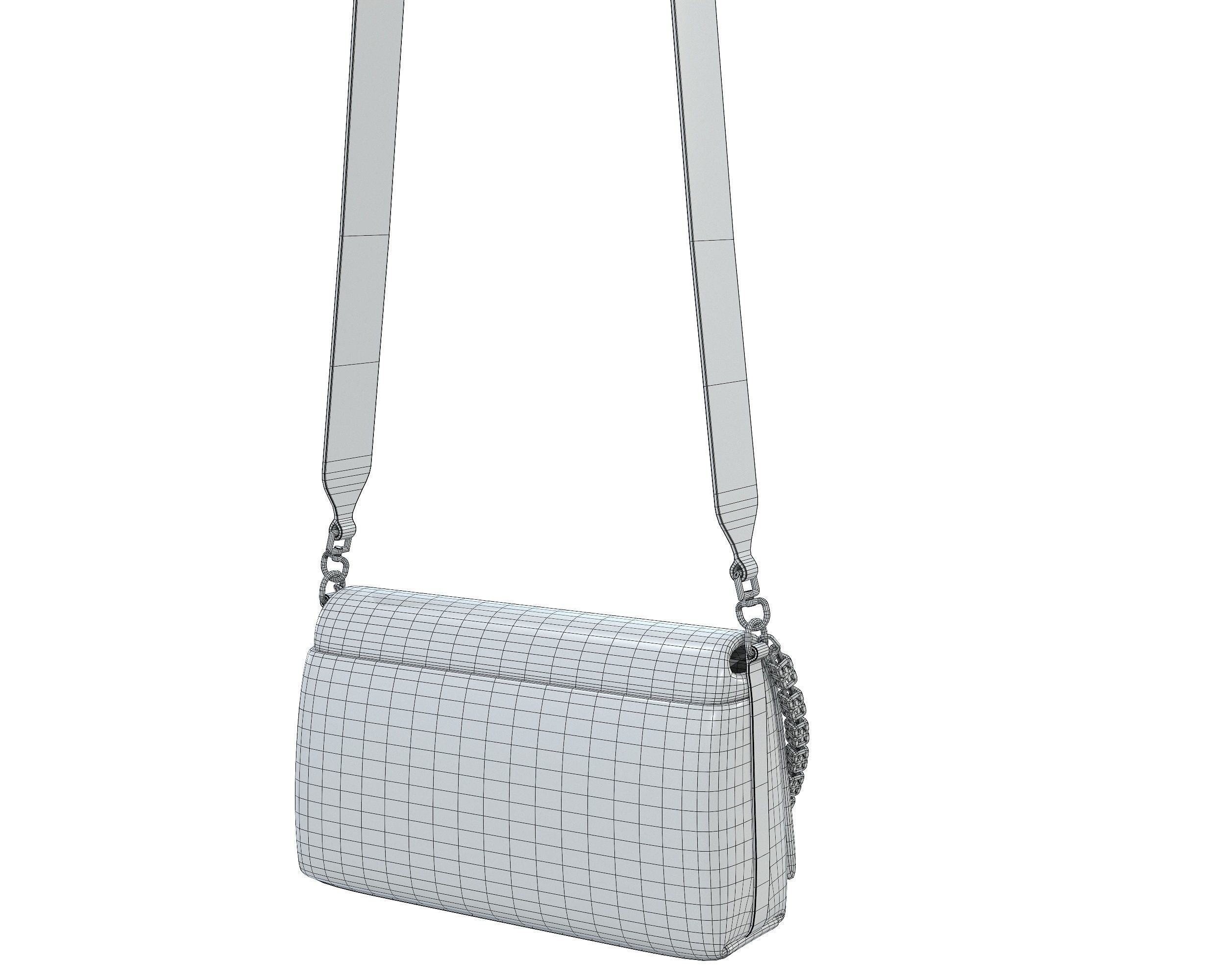 Givenchy Small 4G Soft Bag Low-poly 3D model_21
