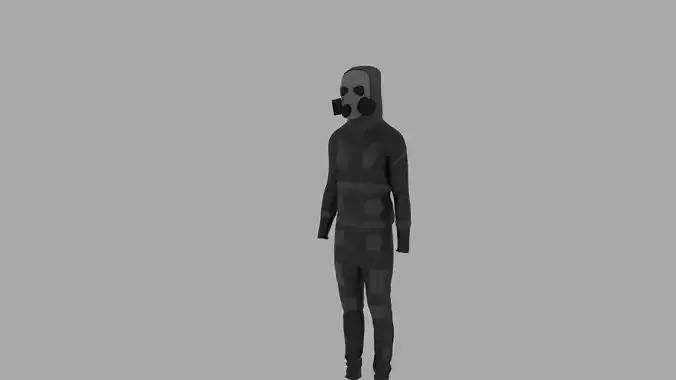 Sci-Fi Military Uniform Low-poly 3D model
