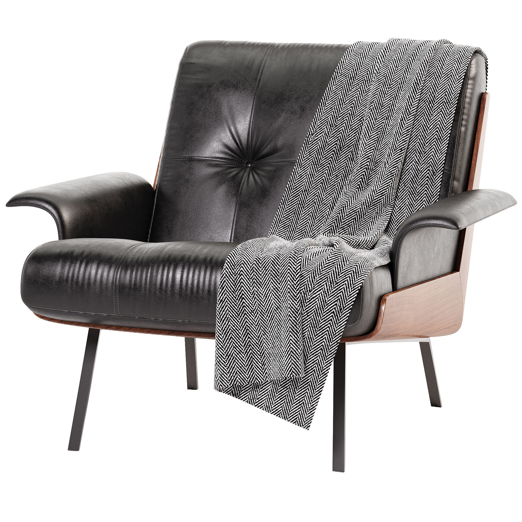 Daiki Armchair by MINOTTI 3D model_2