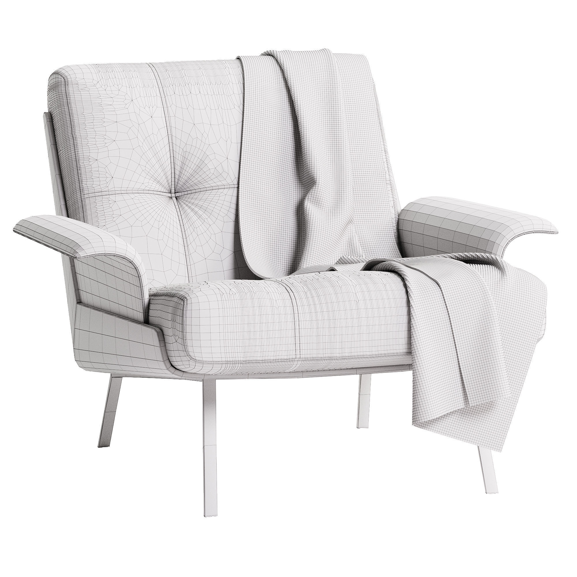 Daiki Armchair by MINOTTI 3D model_3