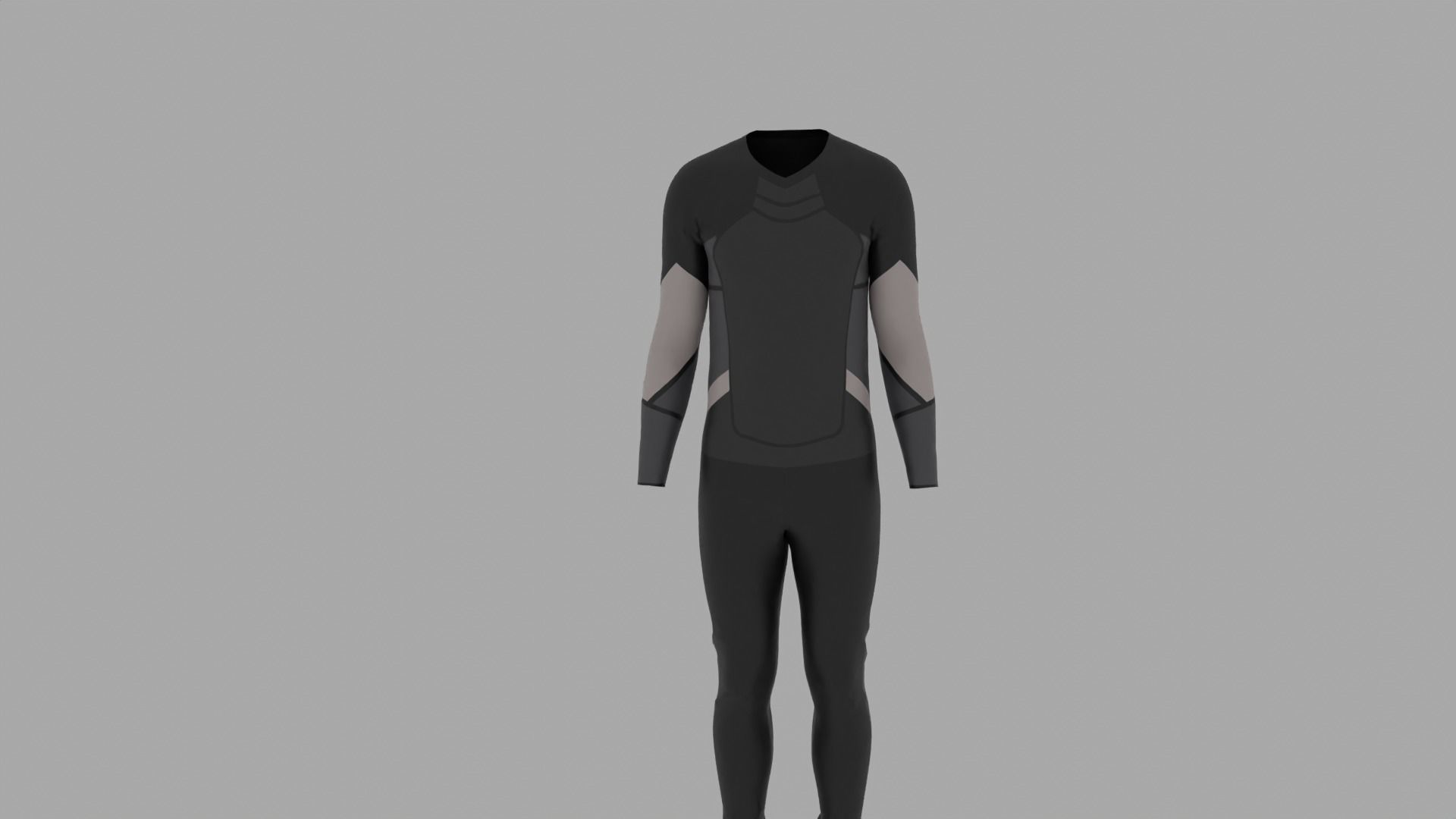 Surfer Suit Low-poly 3D model_3