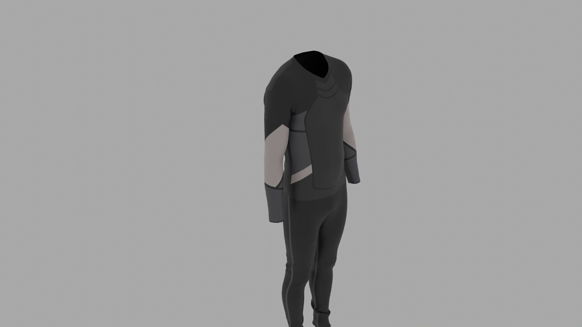 Surfer Suit Low-poly 3D model_8