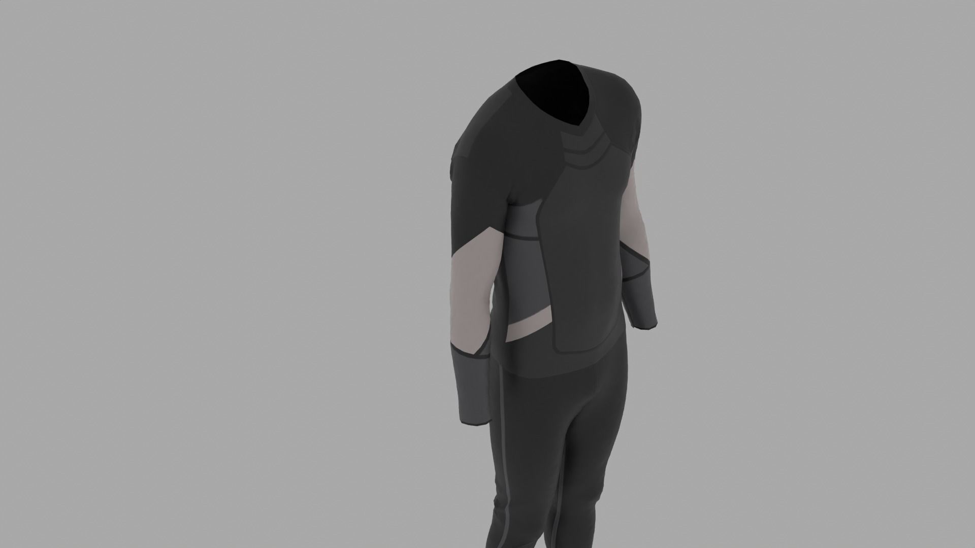 Surfer Suit Low-poly 3D model_5