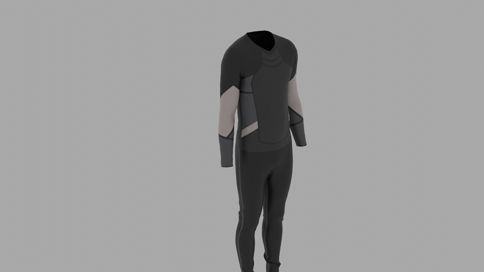 Surfer Suit Low-poly 3D model_1