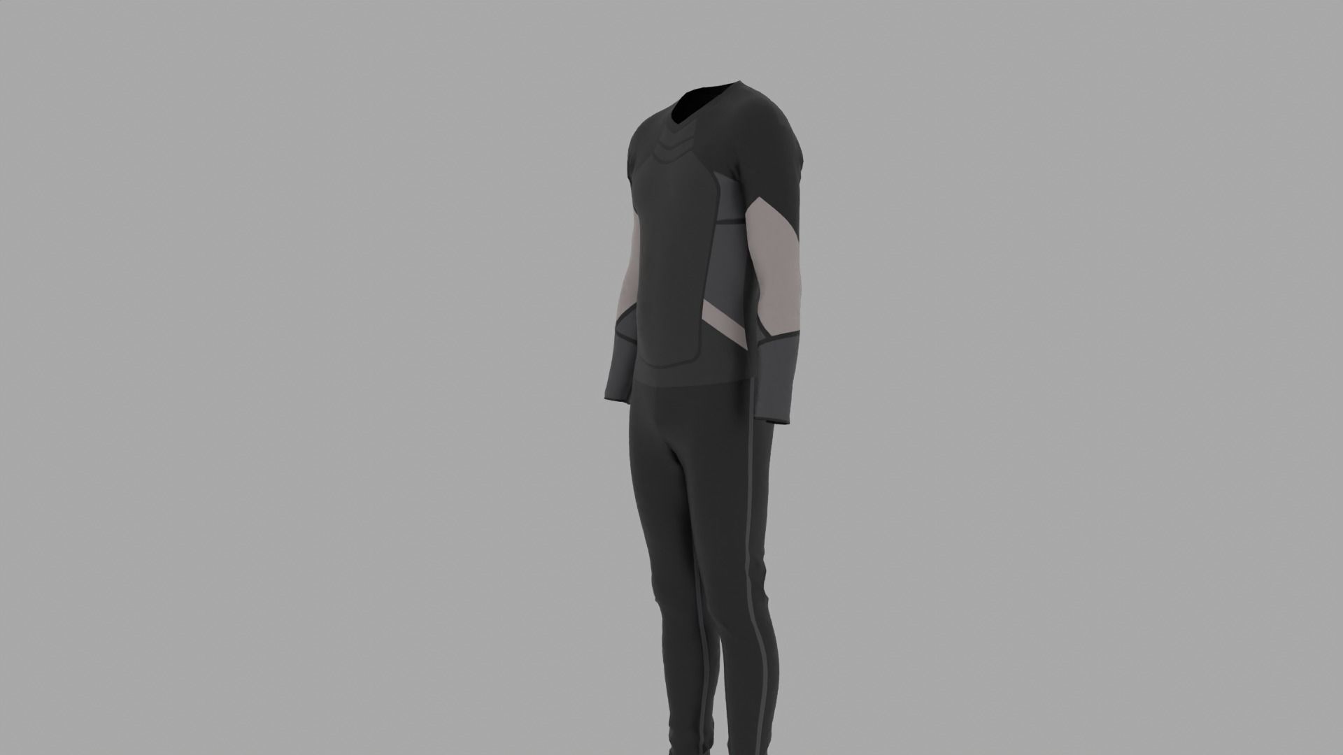 Surfer Suit Low-poly 3D model_7