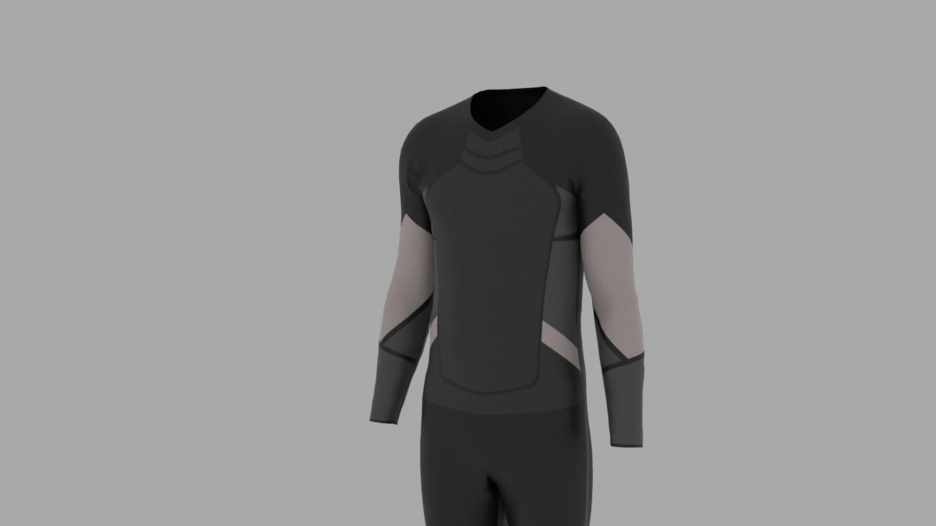 Surfer Suit Low-poly 3D model_2