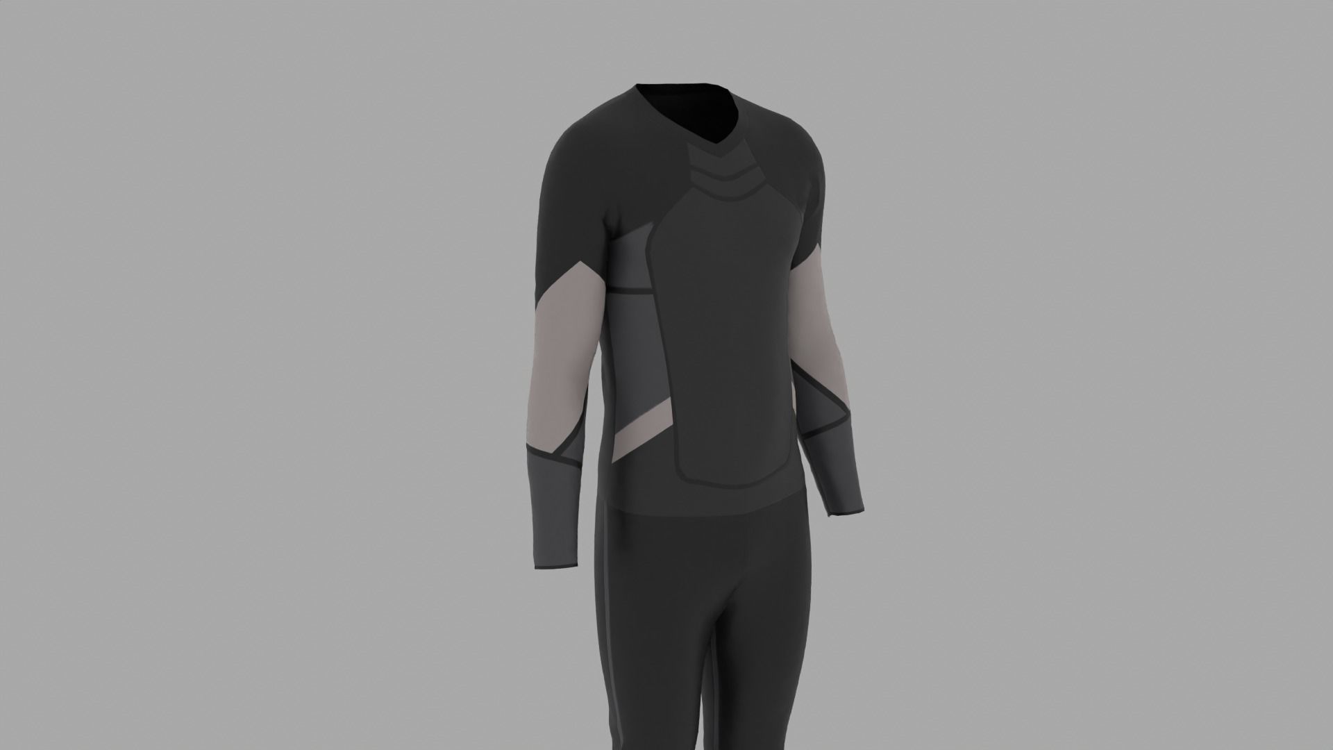 Surfer Suit Low-poly 3D model_6