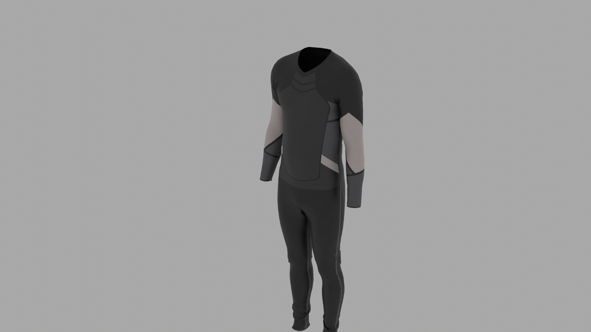 Surfer Suit Low-poly 3D model_4
