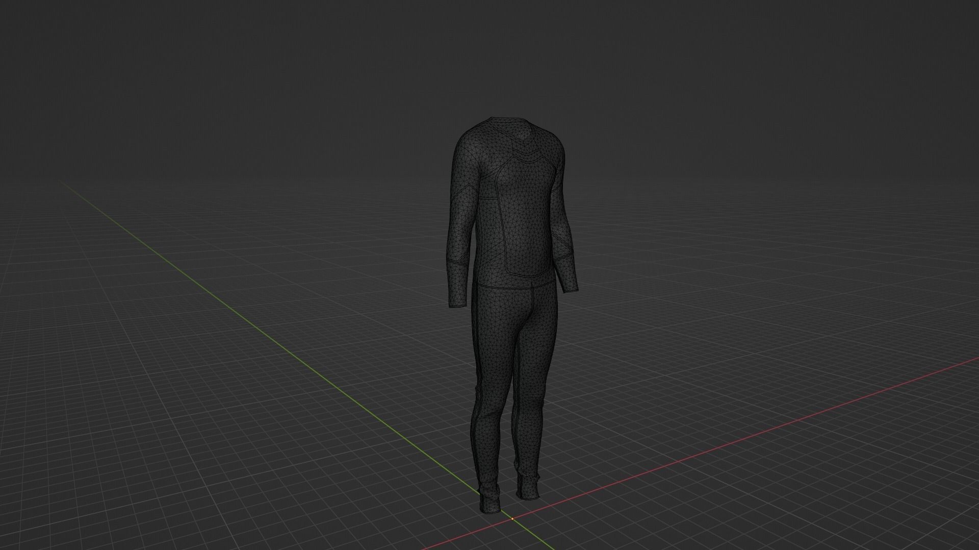 Surfer Suit Low-poly 3D model_9