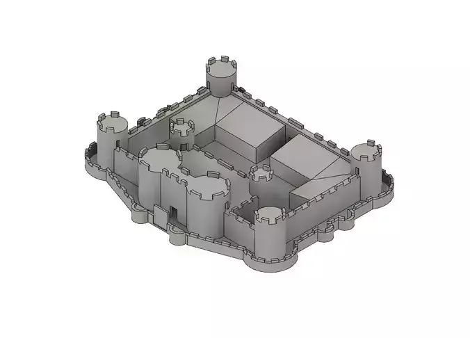 medieval castle 3D print model 3D print model