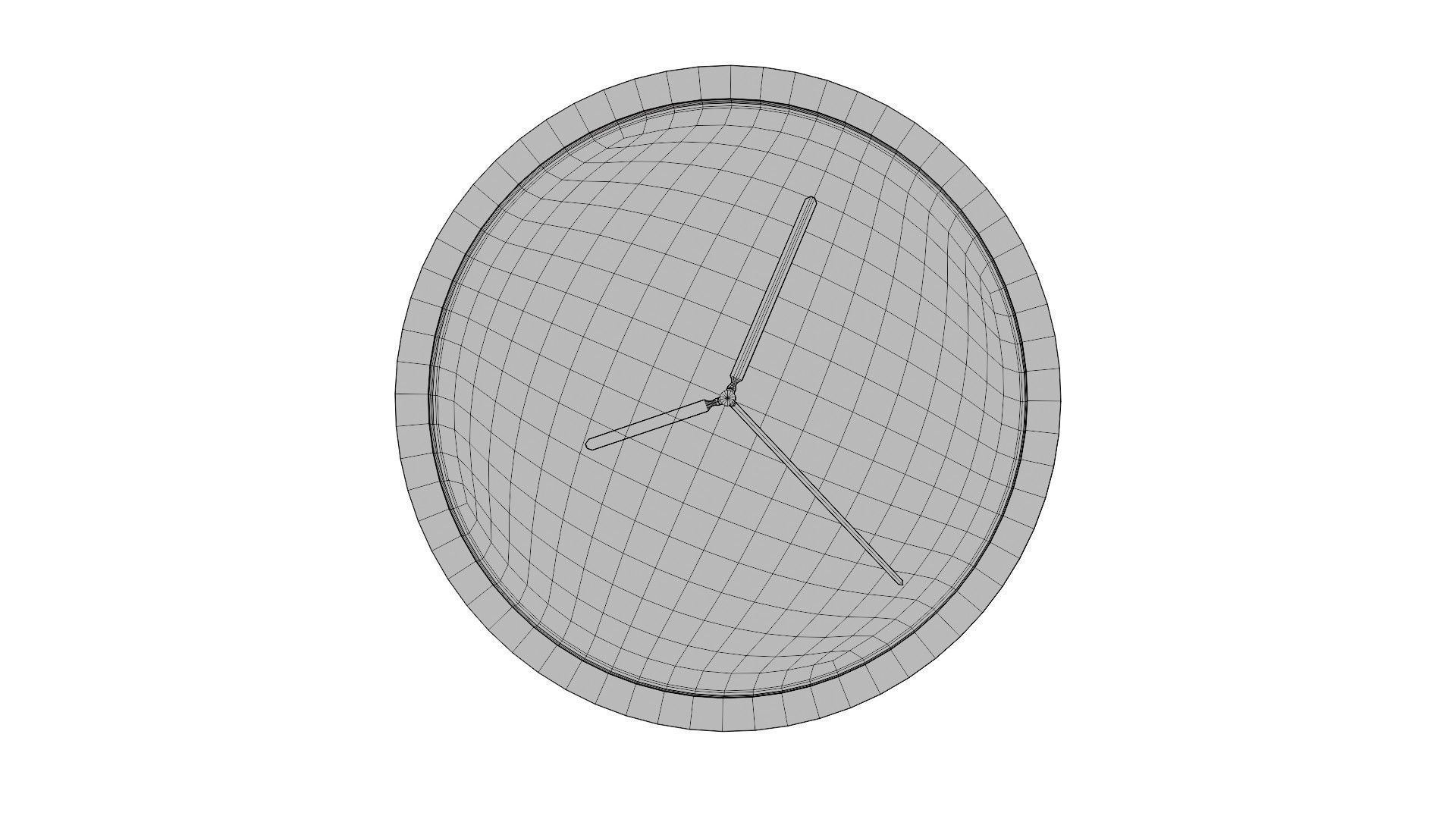 Stylish Modern Clock  3D model_5