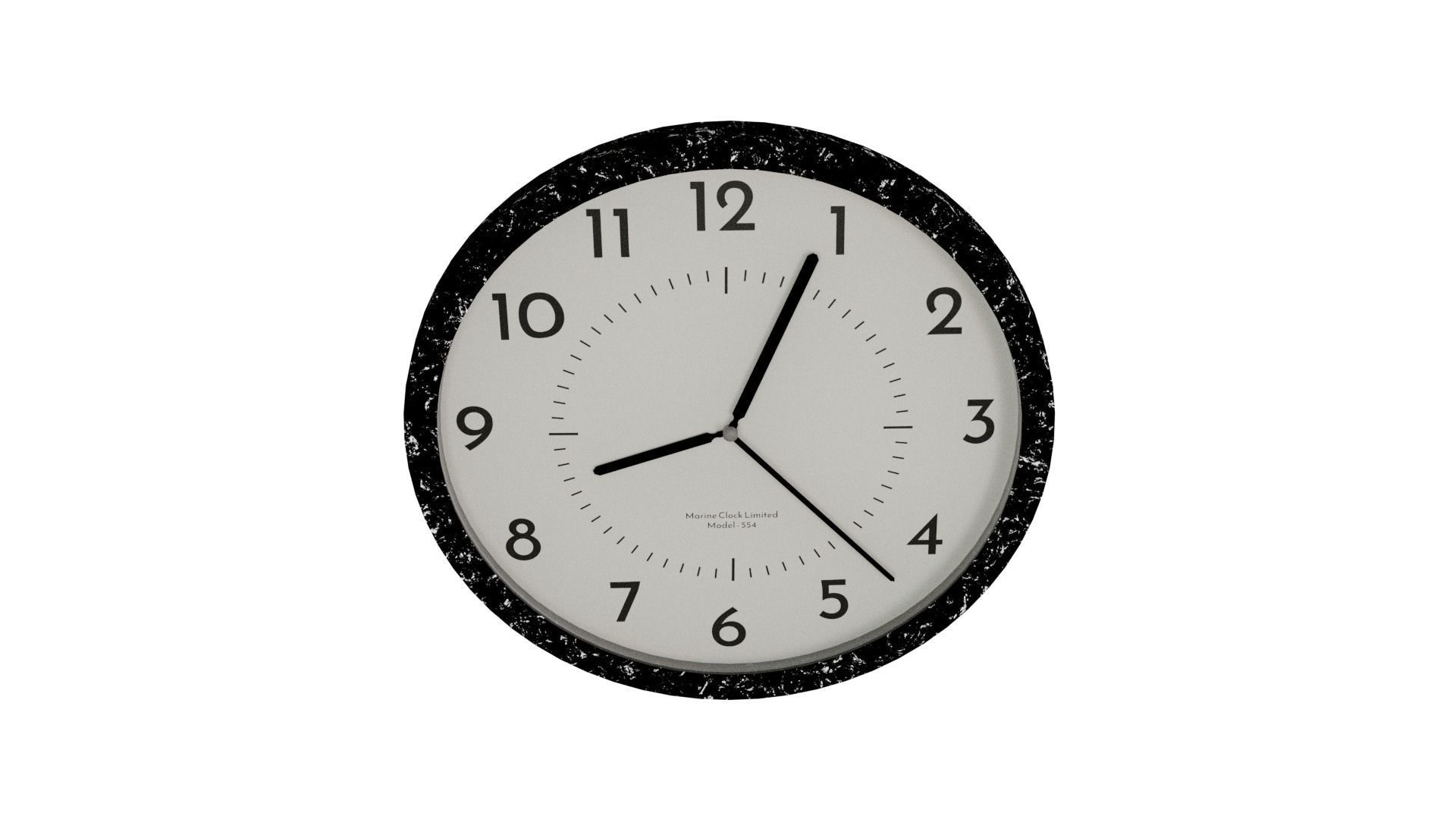 Stylish Modern Clock  3D model_3